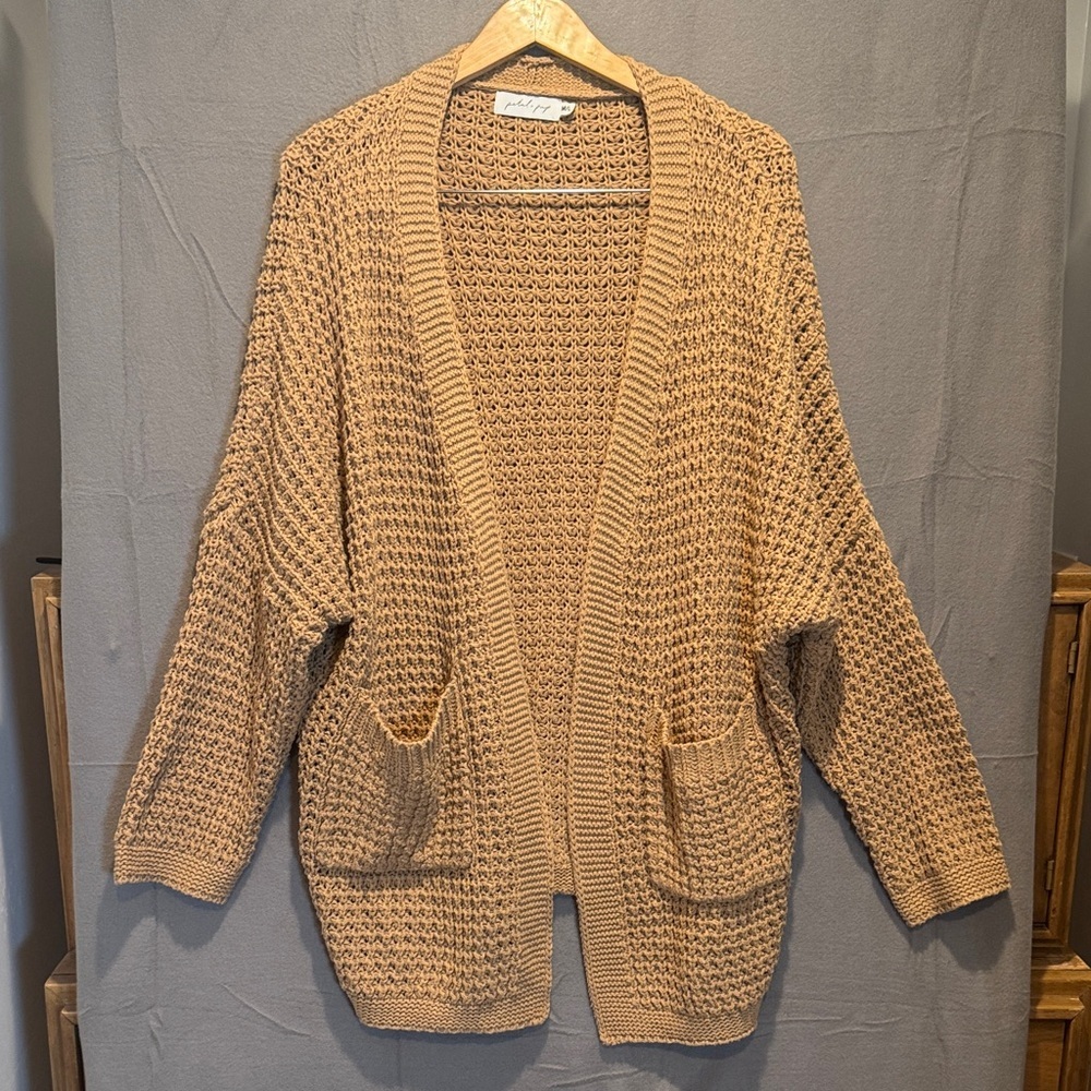 Petal & Pup Camel Knit Cardigan